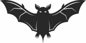 Silhouette Bat halloween clipart - fichier DXF SVG CDR coupe, prêt à découper pour plasma routeur laser