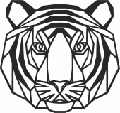 tiger wall art - Para archivos DXF CDR SVG cortados con láser - descarga gratuita