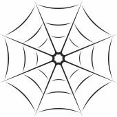 Spider Web halloween clipart - fichier DXF SVG CDR coupe, prêt à découper pour plasma routeur laser