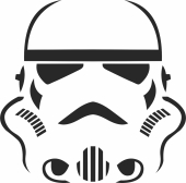 storm trooper Star Wars figure clipart - For Laser Cut DXF CDR SVG Files - free download