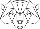 Geometric Polygon wolf - Para archivos DXF CDR SVG cortados con láser - descarga gratuita