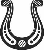 Horseshoe wall sign - For Laser Cut DXF CDR SVG Files - free download