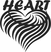 Heart wall sign - Para archivos DXF CDR SVG cortados con láser - descarga gratuita