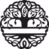 tree of life with custom name - For Laser Cut DXF CDR SVG Files - free download