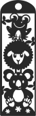 koala sheep ornaments cliparts - fichier DXF SVG CDR coupe, prêt à découper pour plasma routeur laser