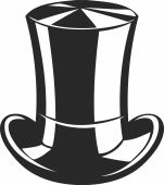 cylinder hat cartoon art - Para archivos DXF CDR SVG cortados con láser - descarga gratuita