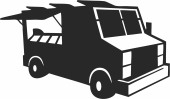 food truck clipart - fichier DXF SVG CDR coupe, prêt à découper pour plasma routeur laser