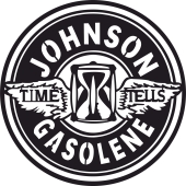 Johnson Gasolene porcelain sign oil gas pump - For Laser Cut DXF CDR SVG Files - free download