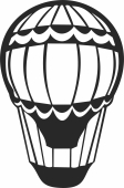 hot air balloon clipart - fichier DXF SVG CDR coupe, prêt à découper pour plasma routeur laser