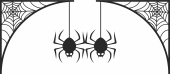 Halloween Spider Web corner clipart - fichier DXF SVG CDR coupe, prêt à découper pour plasma routeur laser