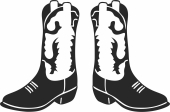 Cowboy Boots cliparts - Para archivos DXF CDR SVG cortados con láser - descarga gratuita