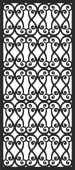 Decorative screen door pattern - For Laser Cut DXF CDR SVG Files - free download