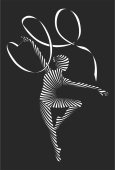 Ballet dancer clipart design - For Laser Cut DXF CDR SVG Files - free download