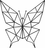 Geometric Polygon butterfly - fichier DXF SVG CDR coupe, prêt à découper pour plasma routeur laser