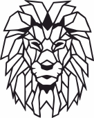 Lion Polygon Art Wall geometric - For Laser Cut DXF CDR SVG Files - free download