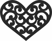 valentine heart clipart - For Laser Cut DXF CDR SVG Files - free download
