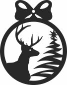 christmas deer elk ornament - Para archivos DXF CDR SVG cortados con láser - descarga gratuita