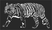 Hunting tiger decor art animal - fichier DXF SVG CDR coupe, prêt à découper pour plasma routeur laser