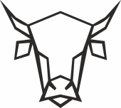 Geometric Polygon cow - Para archivos DXF CDR SVG cortados con láser - descarga gratuita