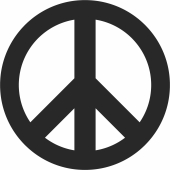 Peace Sign Logo - Para archivos DXF CDR SVG cortados con láser - descarga gratuita