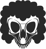 Skull Clown cliparts - Para archivos DXF CDR SVG cortados con láser - descarga gratuita