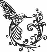 hummingbird art decor - Para archivos DXF CDR SVG cortados con láser - descarga gratuita