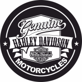 genuine harley davidson motorcycle - Para archivos DXF CDR SVG cortados con láser - descarga gratuita