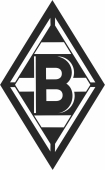 Borussia Mönchengladbach Logo football - Para archivos DXF CDR SVG cortados con láser - descarga gratuita
