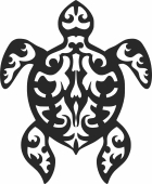 turtle tribal clipart - Para archivos DXF CDR SVG cortados con láser - descarga gratuita