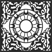 mandala Decorative pattern - Para archivos DXF CDR SVG cortados con láser - descarga gratuita