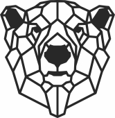 geometric bear clipart - For Laser Cut DXF CDR SVG Files - free download