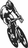 cyclist riding a road bike - For Laser Cut DXF CDR SVG Files - free download