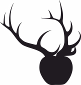 apple with antlers - For Laser Cut DXF CDR SVG Files - free download