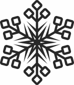 christmas Snowflake ornament - Para archivos DXF CDR SVG cortados con láser - descarga gratuita