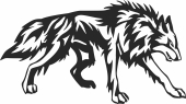 wolf silhouette clipart - For Laser Cut DXF CDR SVG Files - free download
