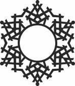 Winter Snowflakes christmas Frame - Para archivos DXF CDR SVG cortados con láser - descarga gratuita