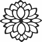 Lotus flower clipart - Para archivos DXF CDR SVG cortados con láser - descarga gratuita