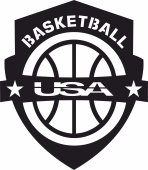 USA basketball logo - Para archivos DXF CDR SVG cortados con láser - descarga gratuita