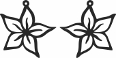 flowers earrings - Para archivos DXF CDR SVG cortados con láser - descarga gratuita