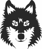 Husky dog clipart - For Laser Cut DXF CDR SVG Files - free download