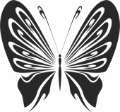 Butterfly clipart floral - Para archivos DXF CDR SVG cortados con láser - descarga gratuita