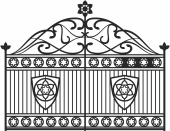 Wrought Gate Door Fence - Para archivos DXF CDR SVG cortados con láser - descarga gratuita