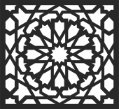 Decorative mandala  pattern - Para archivos DXF CDR SVG cortados con láser - descarga gratuita