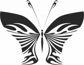 Butterfly  clipart floral- For Laser Cut DXF CDR SVG Files - free download