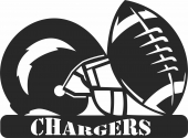 Los angeles chargers nfl helmet logo - For Laser Cut DXF CDR SVG Files - free download