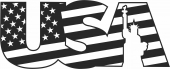 Usa liberty statue flag  - For Laser Cut DXF CDR SVG Files - free download