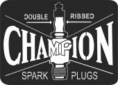 Vintage champion spark plugs double ribbed signs  - For Laser Cut DXF CDR SVG Files - free download