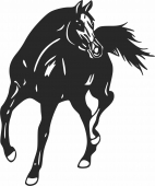 Tennessee walking horse silhouette  - For Laser Cut DXF CDR SVG Files - free download