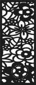 door , flowers Design pattern screen panel file cdr and dxf free vector download for laser cut cnc