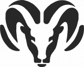 Ram Silhouette tribal - For Laser Cut DXF CDR SVG Files - free download